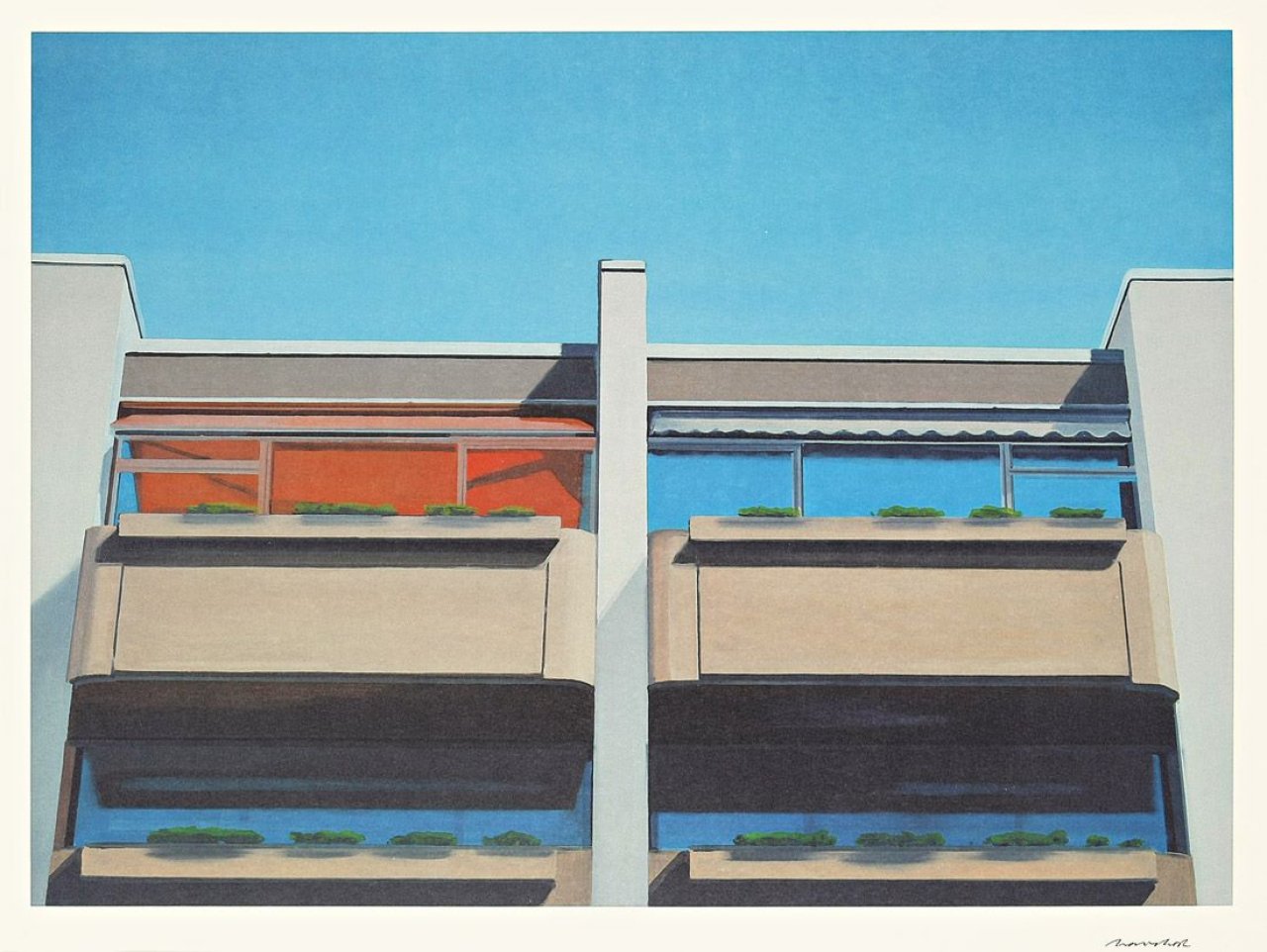 Auf diesem Bild ist das folgende Kunstwerk zu sehen: Eberhard Havekost. „4 Kabinen“. 2000.