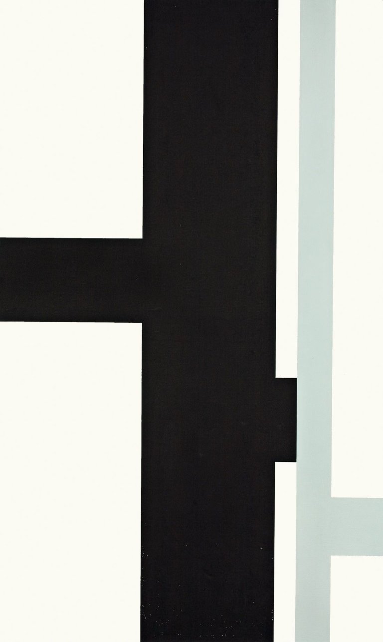 Auf diesem Bild ist das folgende Kunstwerk zu sehen: Andreas Brandt. „Schwarz mit grau“. 1987.
