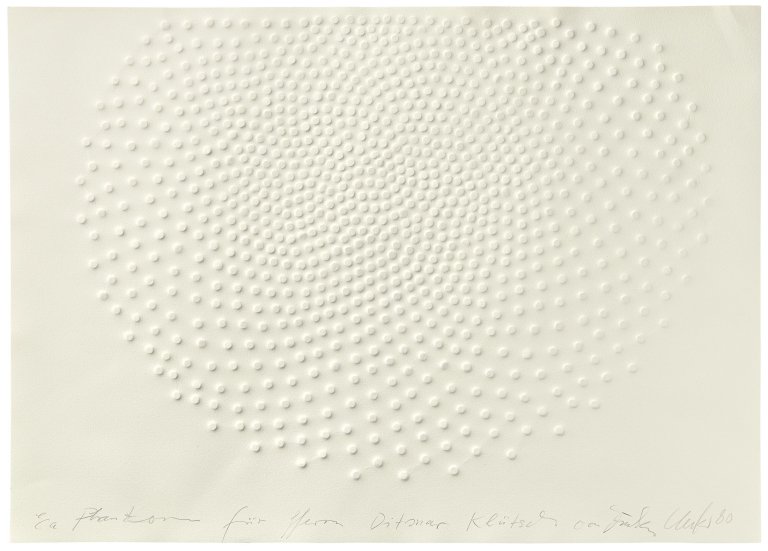 Auf diesem Bild ist das folgende Kunstwerk zu sehen: Günther Uecker. „Phantom“. 1980.