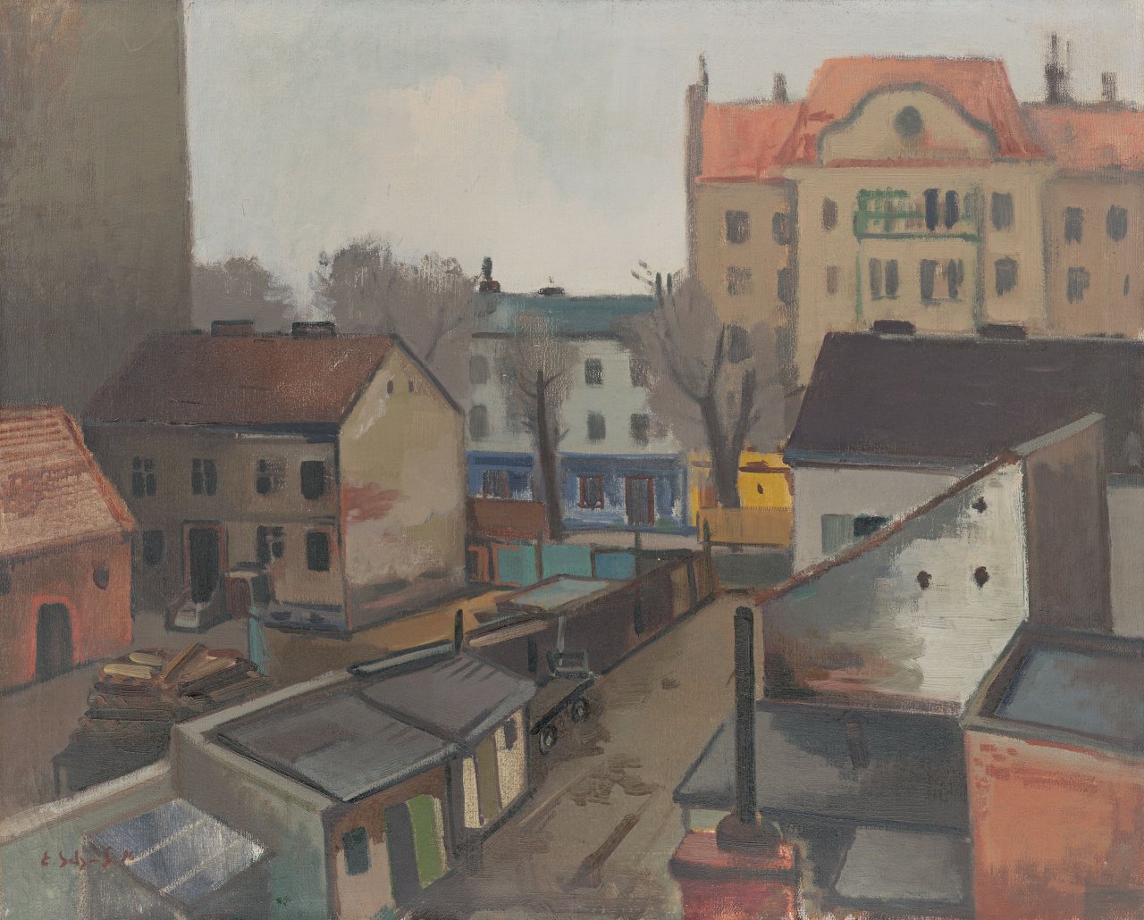 Auf diesem Bild ist das folgende Kunstwerk zu sehen: Ernst Schumacher. Blick aus dem Fenster. 1936.