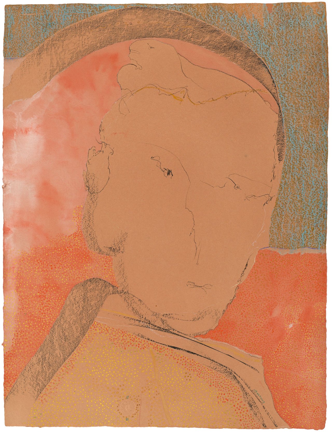 Auf diesem Bild ist das folgende Kunstwerk zu sehen: Gerhard Altenbourg. „Wer bist Du“. 1989.
