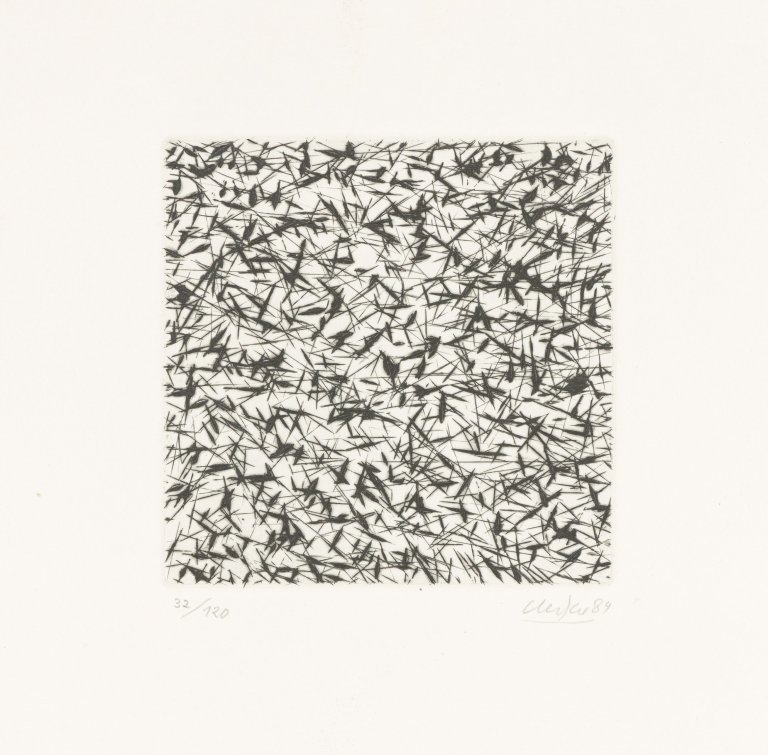 Auf diesem Bild ist das folgende Kunstwerk zu sehen: Günther Uecker. Ohne Titel. 1984.