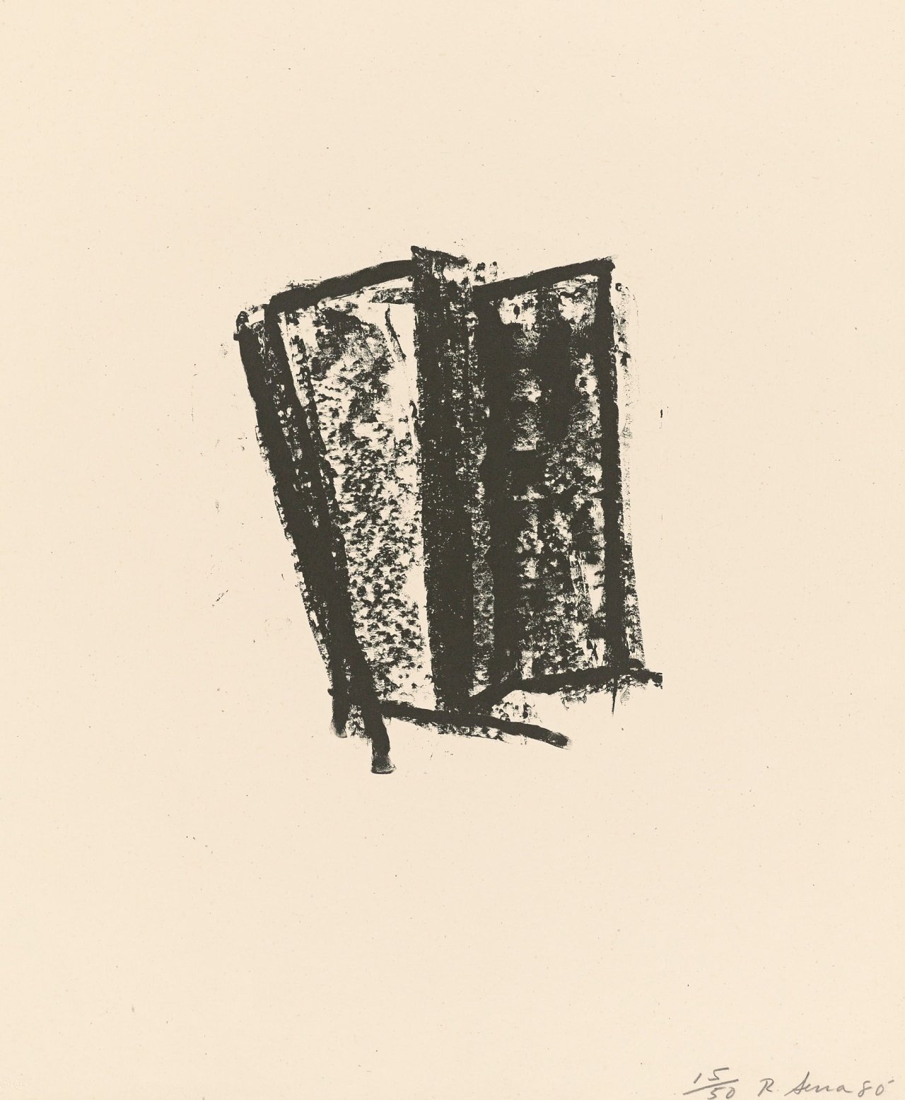 Auf diesem Bild ist das folgende Kunstwerk zu sehen: Richard Serra. „Sketch # 4“. 1980.