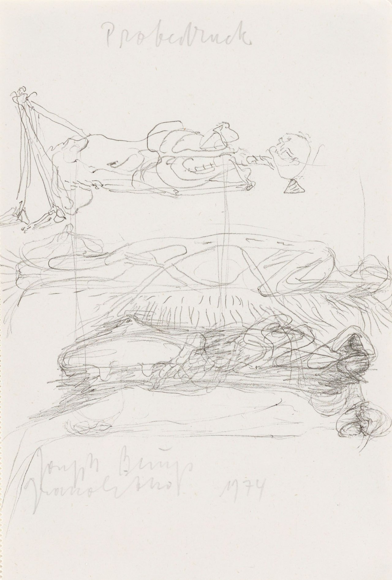 Auf diesem Bild ist das folgende Kunstwerk zu sehen: Joseph Beuys. „Ohne Titel“. 1974/75.