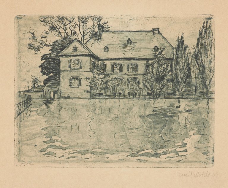 This picture shows the following artwork: Emil Nolde. „Haus von Köppen“. 1906.