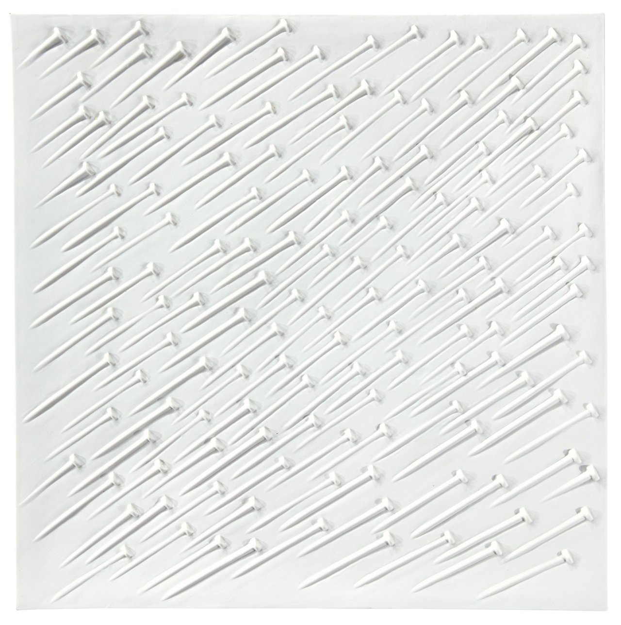 Auf diesem Bild ist das folgende Kunstwerk zu sehen: Günther Uecker. Weißer Regen. 1968.