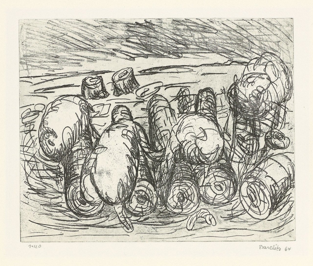 This picture shows the following artwork: Georg Baselitz. „Kahlschlag“. 1964.