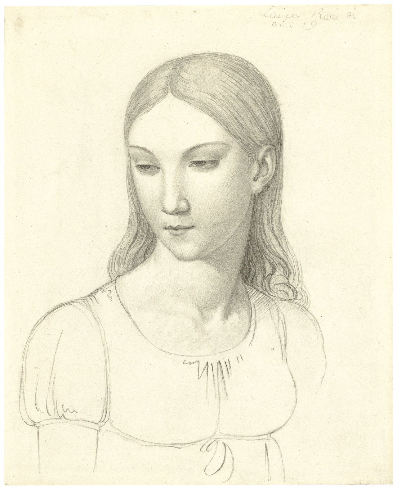 Auf diesem Bild ist das folgende Kunstwerk zu sehen: Peter Rittig. „Luisa Rosa di anni 19“.