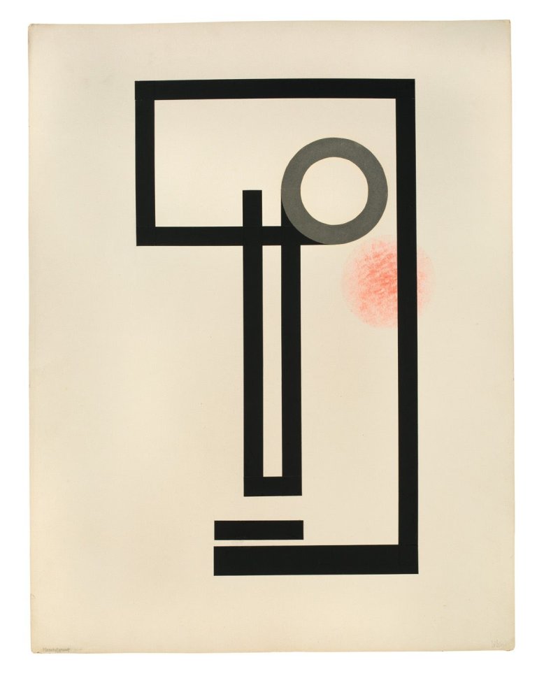 Auf diesem Bild ist das folgende Kunstwerk zu sehen: Walter Dexel. „Monokelgesicht“. 1930.