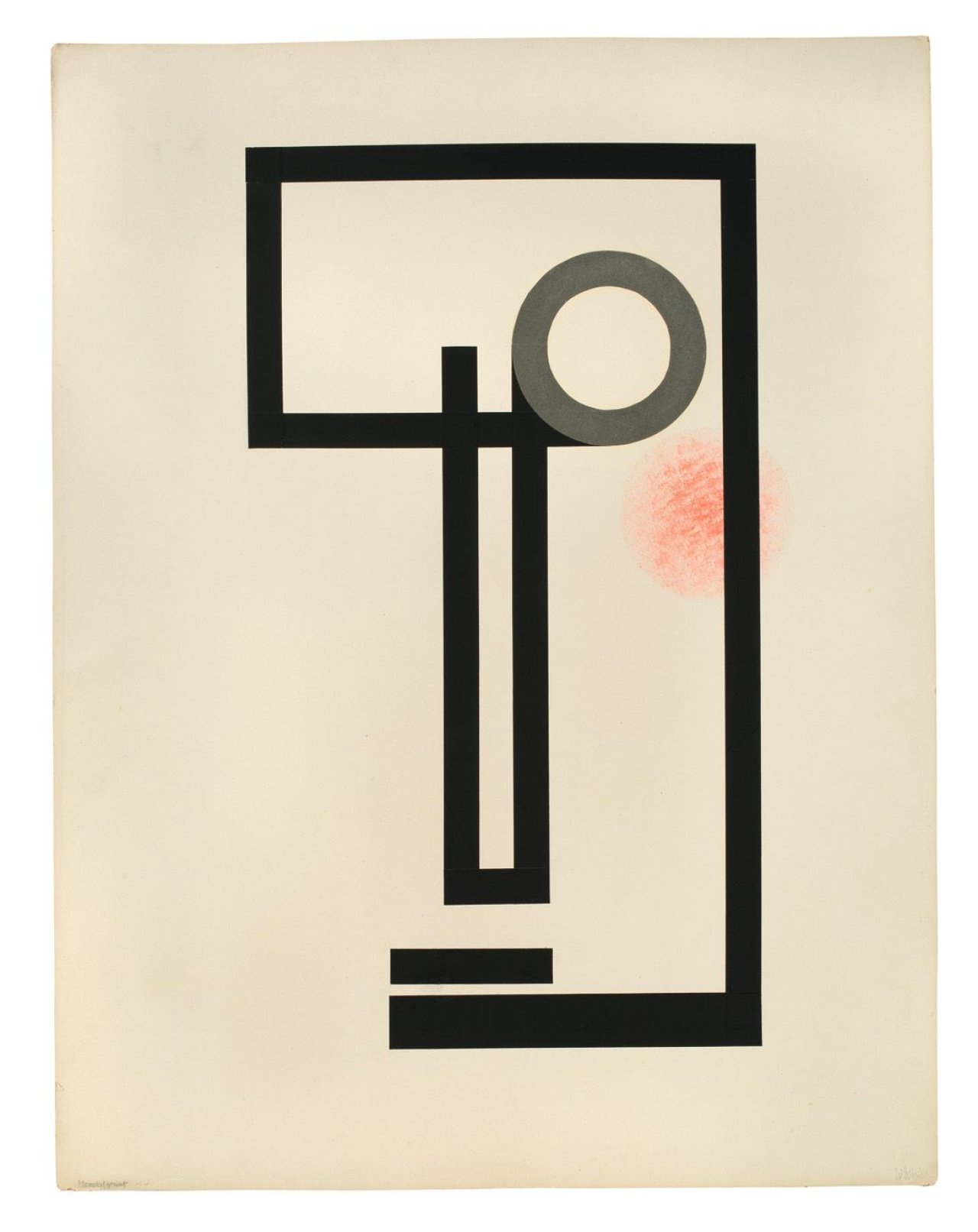 Auf diesem Bild ist das folgende Kunstwerk zu sehen: Walter Dexel. „Monokelgesicht“. 1930.