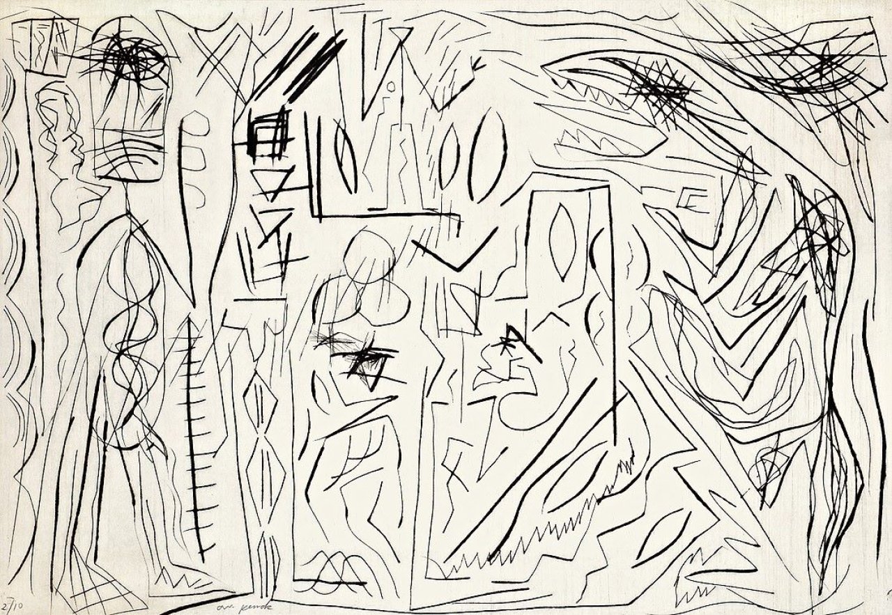 Auf diesem Bild ist das folgende Kunstwerk zu sehen: A.R. Penck. Ohne Titel.