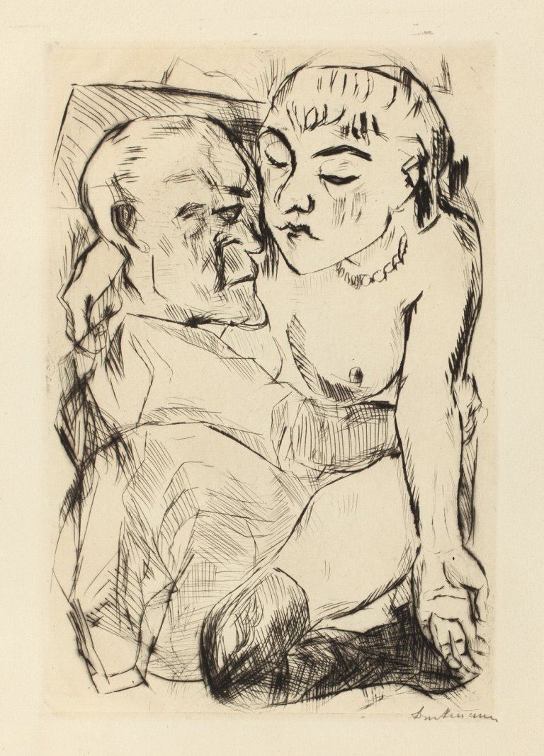 Auf diesem Bild ist das folgende Kunstwerk zu sehen: Max Beckmann. „Die Fürstin: Illustration zu Kapitel 2“. 1917.