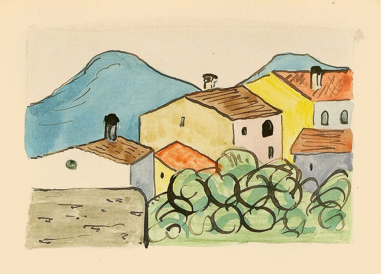 Auf diesem Bild ist das folgende Kunstwerk zu sehen: Hermann Hesse. Montagnola. 1919.