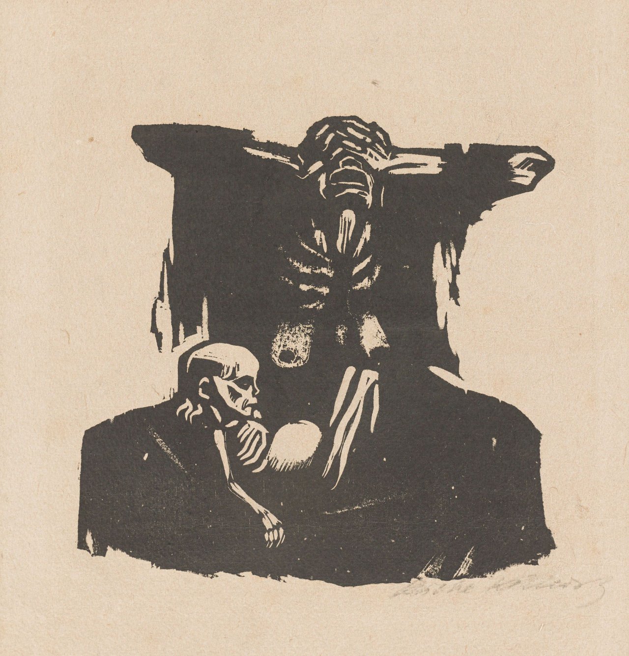 Auf diesem Bild ist das folgende Kunstwerk zu sehen: Käthe Kollwitz. „Hunger“. 1922.