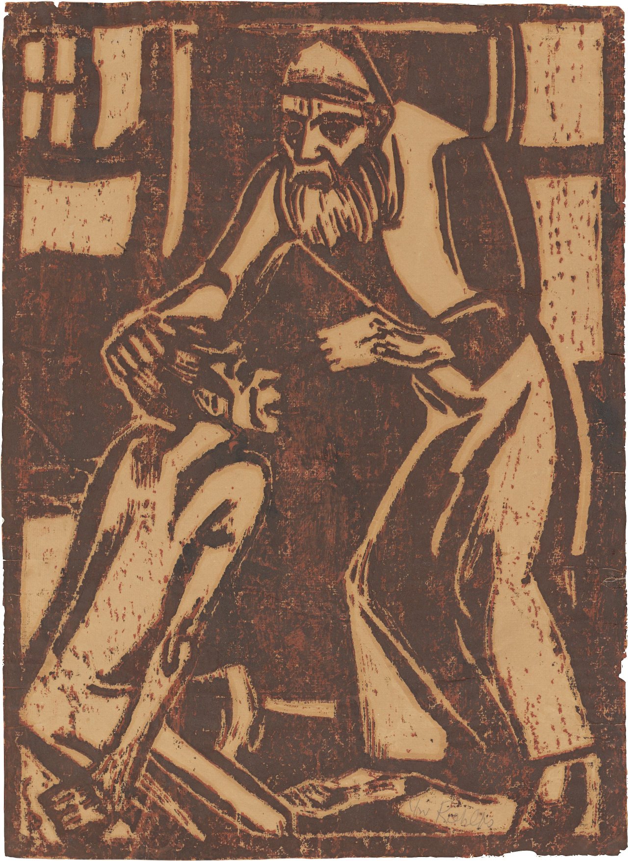 Auf diesem Bild ist das folgende Kunstwerk zu sehen: Christian Rohlfs. „Rückkehr des verlorenen Sohnes“. 1916.