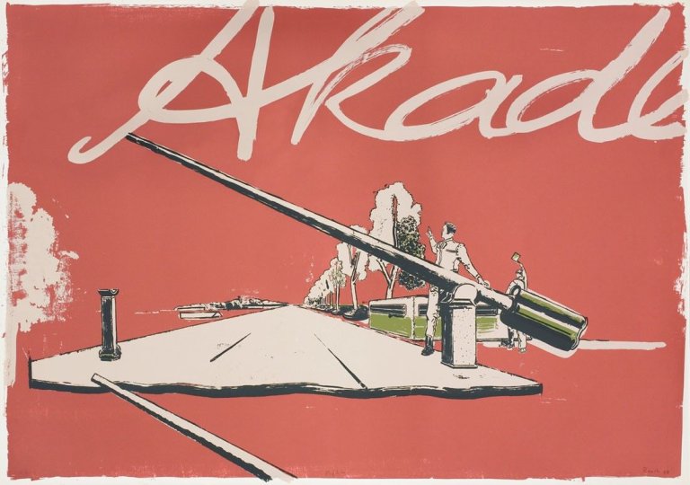Auf diesem Bild ist das folgende Kunstwerk zu sehen: Neo Rauch. „Zufahrt“. 1997.
