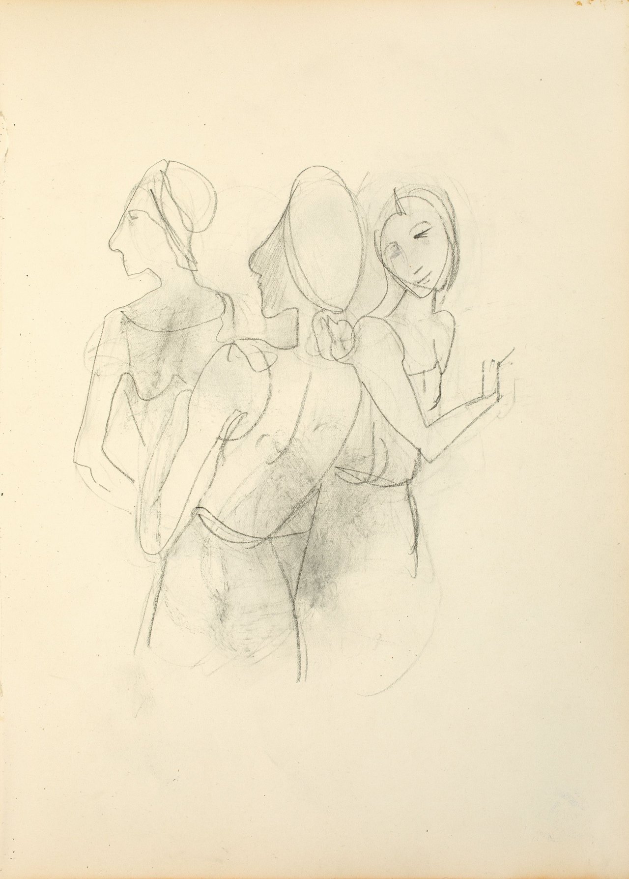 Auf diesem Bild ist das folgende Kunstwerk zu sehen: Karl Hofer. Konvolut (10 Blatt Bleistiftzeichnungen). Ende 1940er Jahre.