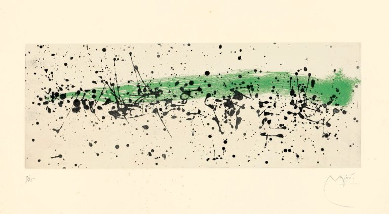 Auf diesem Bild ist das folgende Kunstwerk zu sehen: Joan Miró. „Ouvrage du Vent I“. 1962.