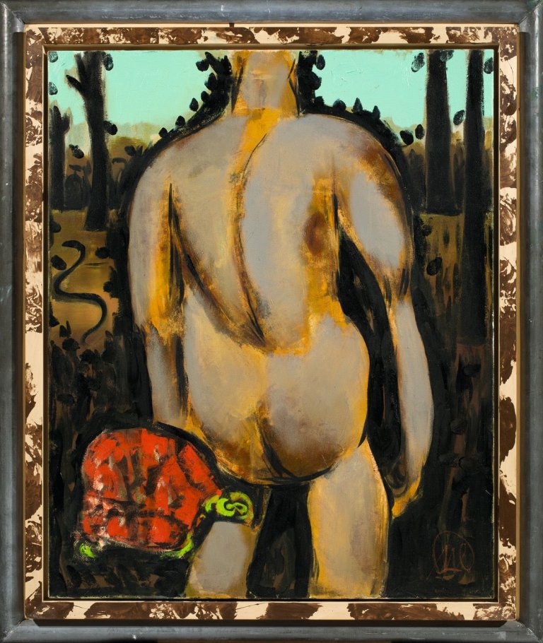 Auf diesem Bild ist das folgende Kunstwerk zu sehen: Markus Lüpertz. „Rücken“. 2005.