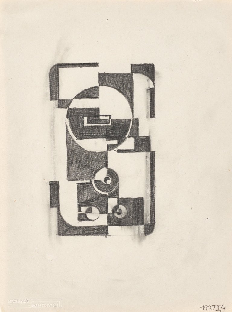 Auf diesem Bild ist das folgende Kunstwerk zu sehen: Walter Dexel. Der elektrische Zähler. 1922.