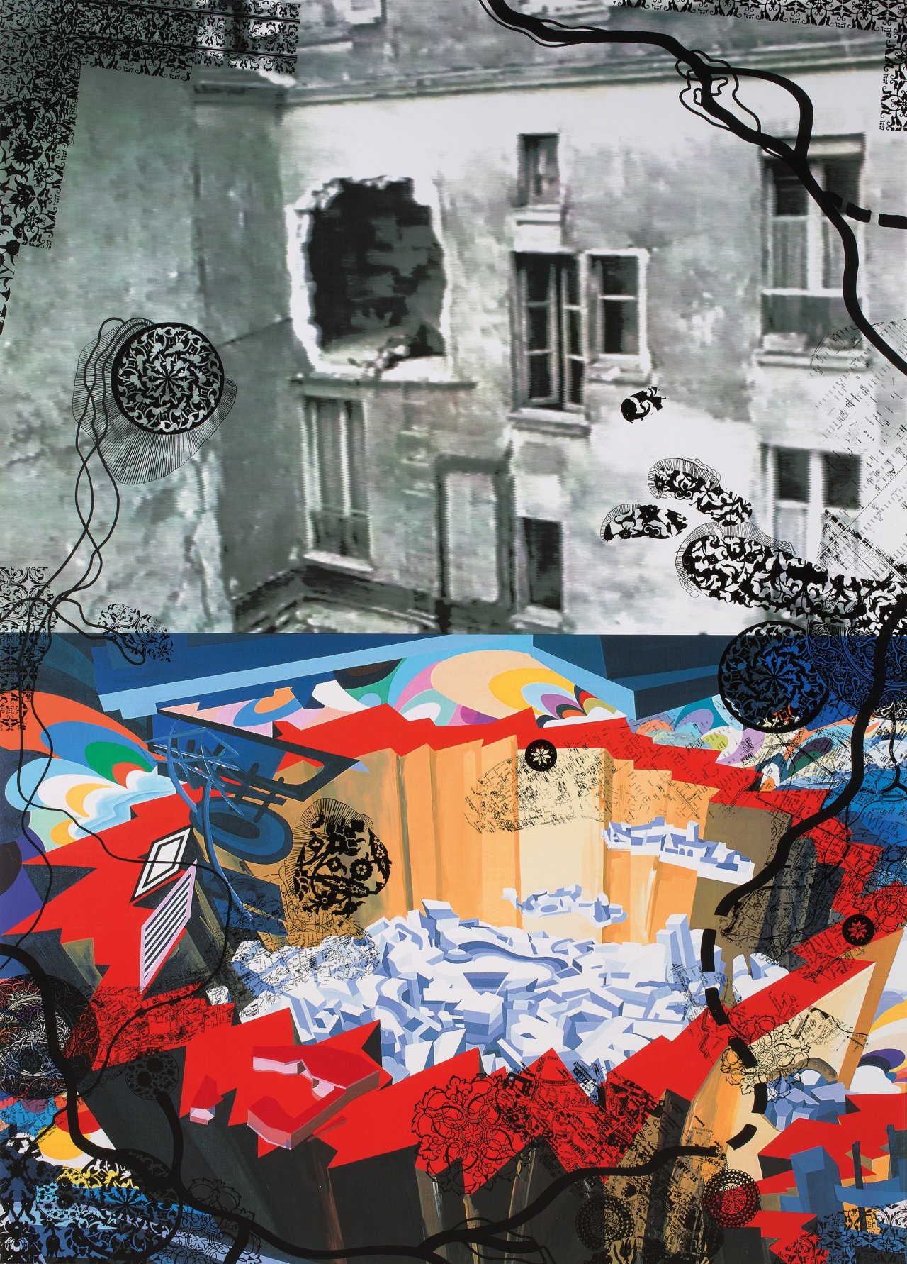 This picture shows the following artwork: Franz Ackermann. Themroc. 2001.