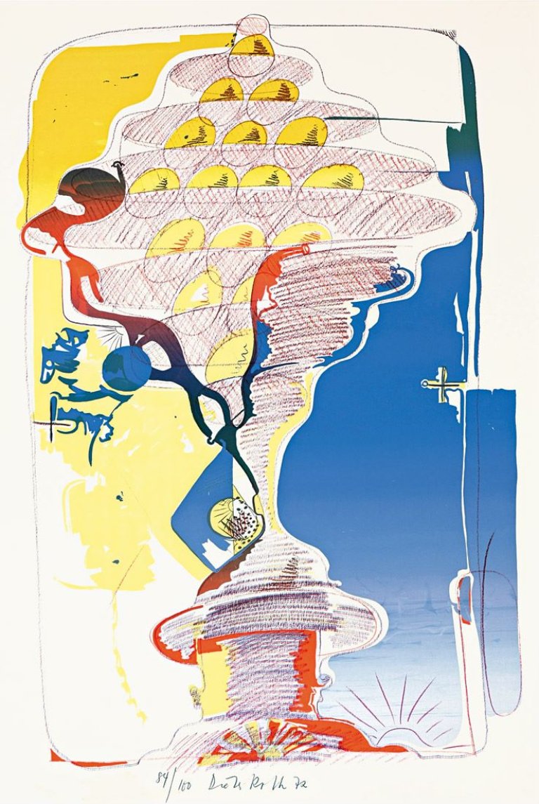 Auf diesem Bild ist das folgende Kunstwerk zu sehen: Dieter Roth. „Am Meer, von hinten“. 1972.