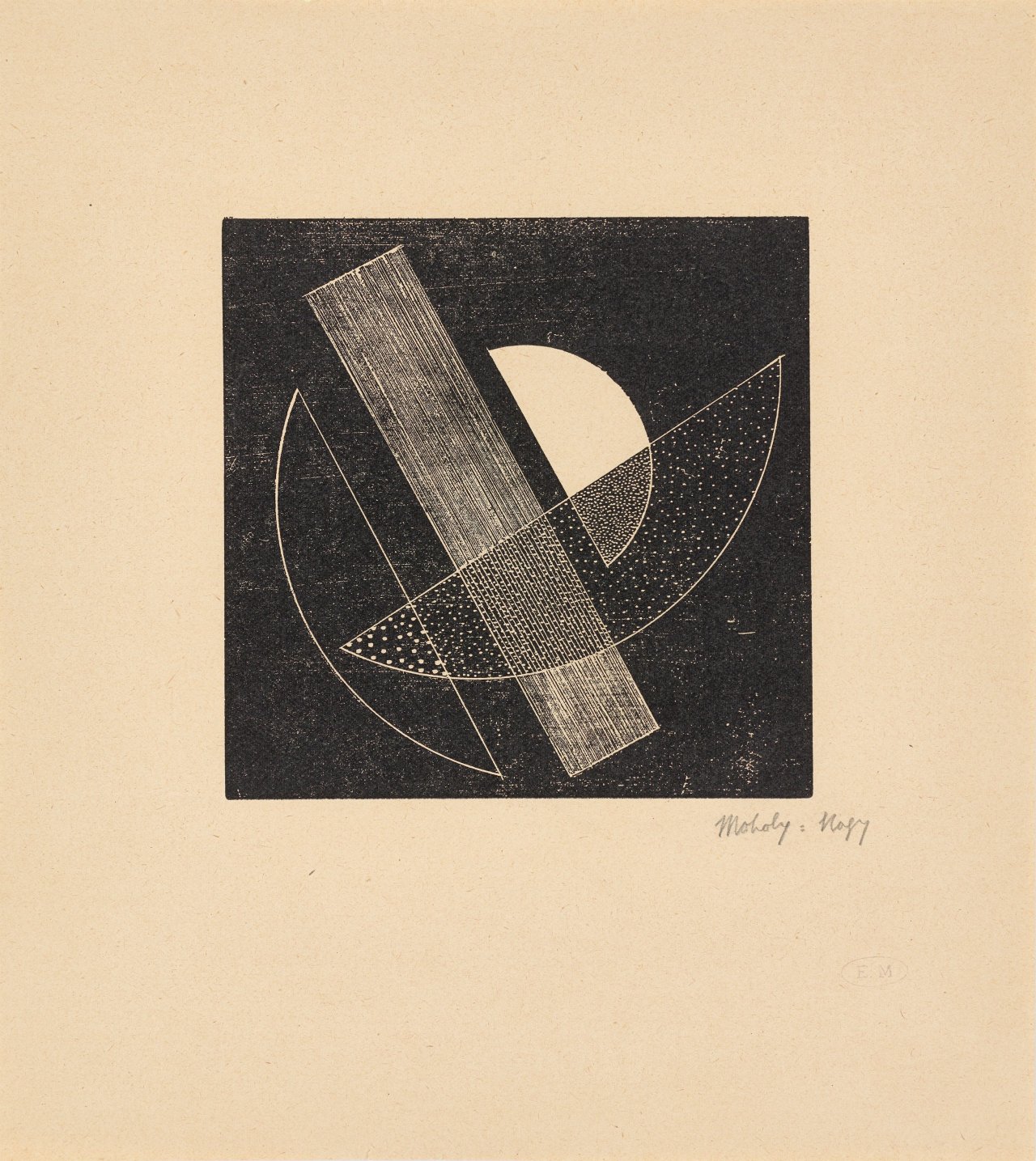Auf diesem Bild ist das folgende Kunstwerk zu sehen: László Moholy-Nagy. Ohne Titel. 1923.