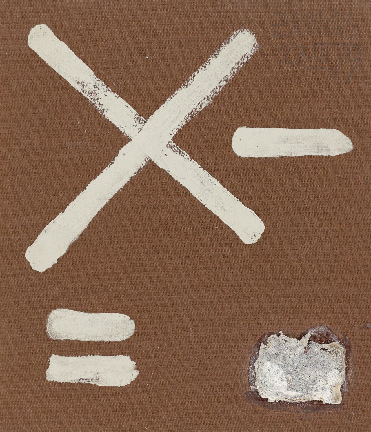 Auf diesem Bild ist das folgende Kunstwerk zu sehen: Herbert Zangs. Ohne Titel. 1979.