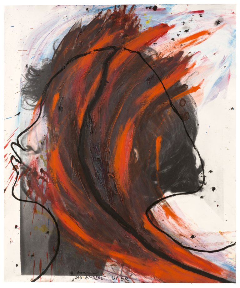 Auf diesem Bild ist das folgende Kunstwerk zu sehen: Arnulf Rainer. „DAS ANDERE UFER“.