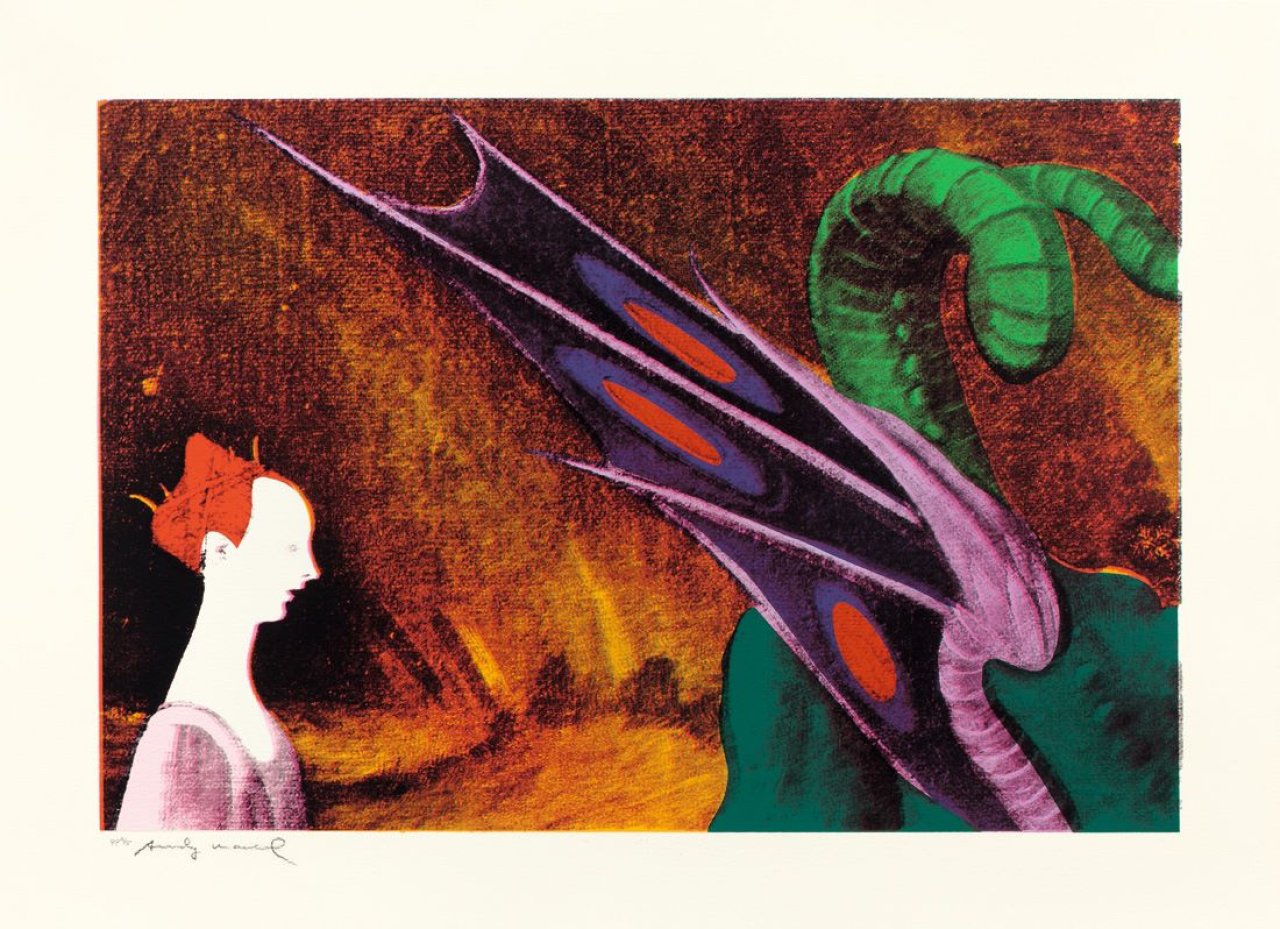 Auf diesem Bild ist das folgende Kunstwerk zu sehen: Andy Warhol. „Details of Renaissance Paintings (Paolo Uccello, St. George and the Dragon, 1460)“. 1984.