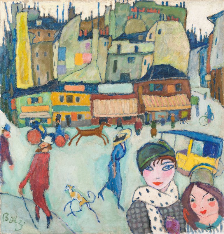 Auf diesem Bild ist das folgende Kunstwerk zu sehen: Hanns Bolz. Montmartre. Um 1910/12.