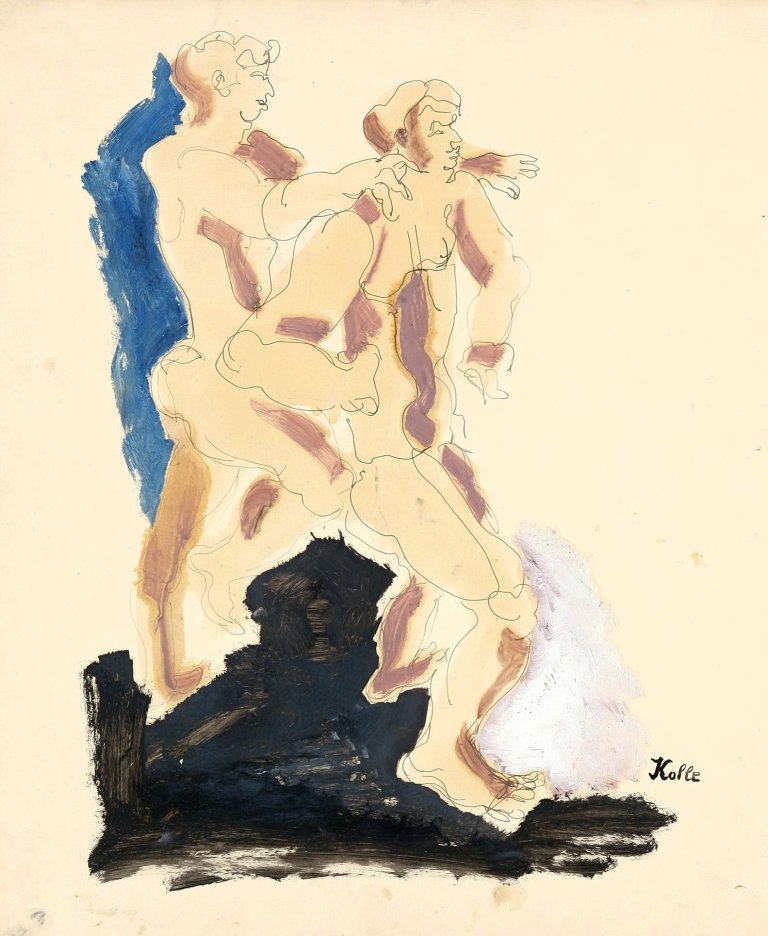 Auf diesem Bild ist das folgende Kunstwerk zu sehen: Helmut Kolle. „Lutteurs“. Um 1926.