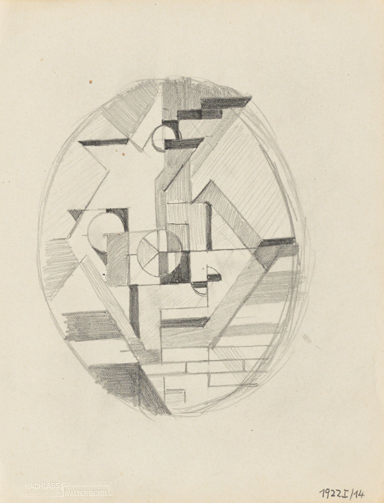 Auf diesem Bild ist das folgende Kunstwerk zu sehen: Walter Dexel. Ohne Titel. 1922.