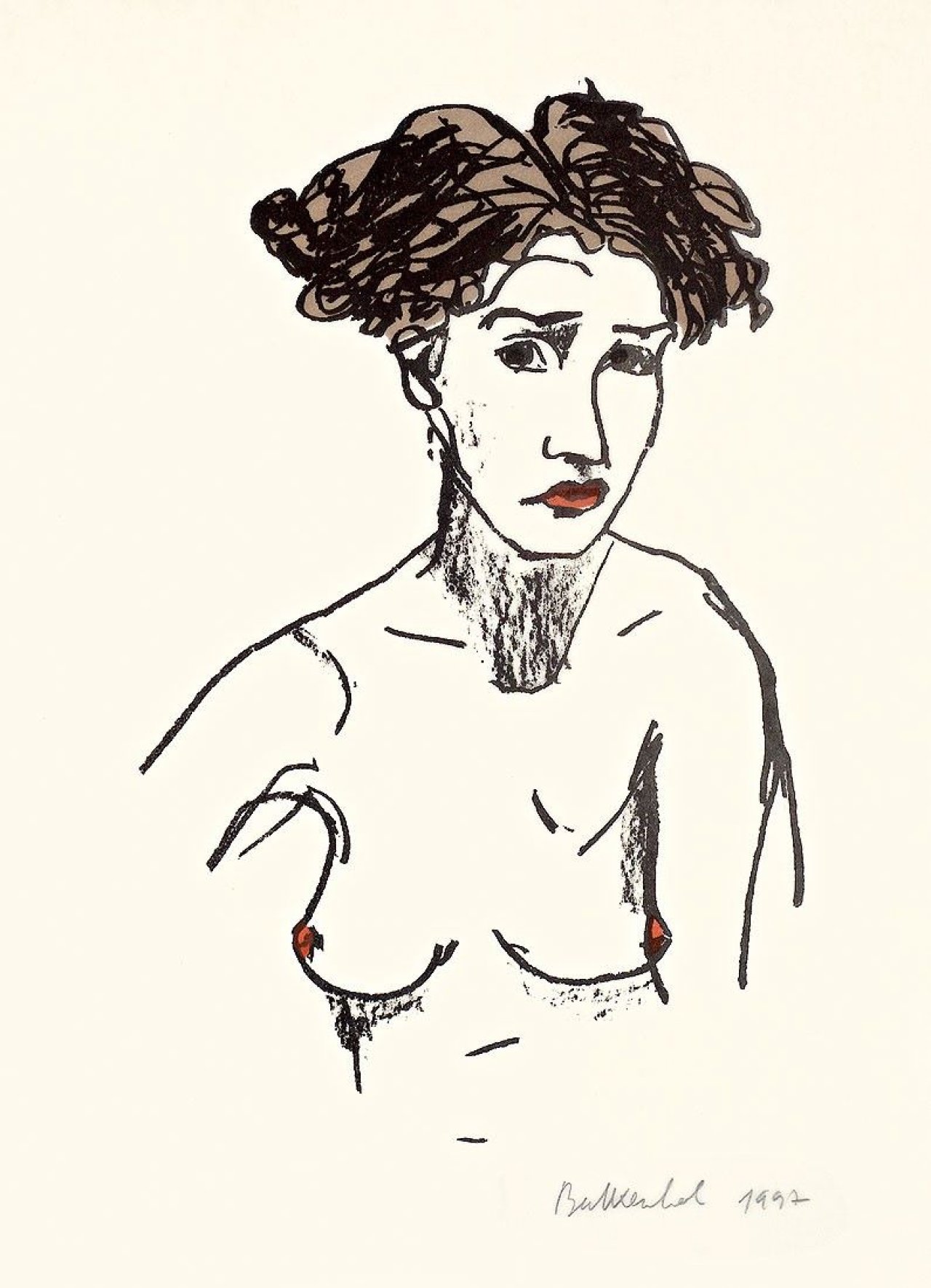 This picture shows the following artwork: Stephan Balkenhol. „Nacktes Mädchen“. 1997.