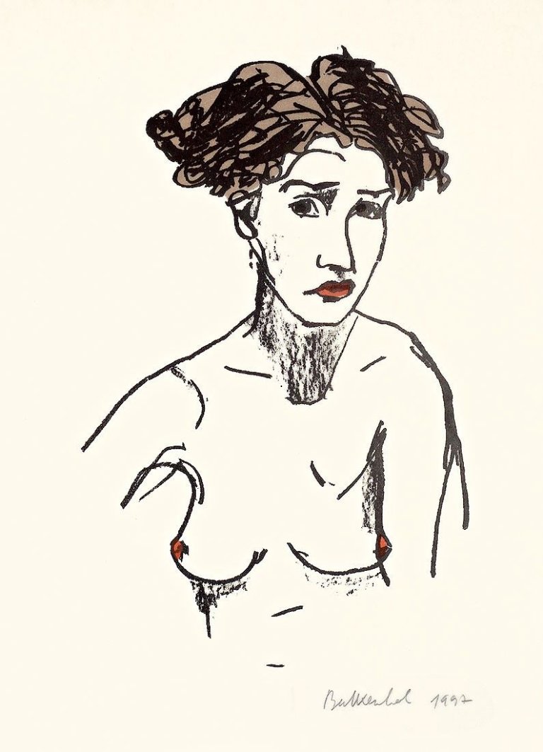 Auf diesem Bild ist das folgende Kunstwerk zu sehen: Stephan Balkenhol. „Nacktes Mädchen“. 1997.