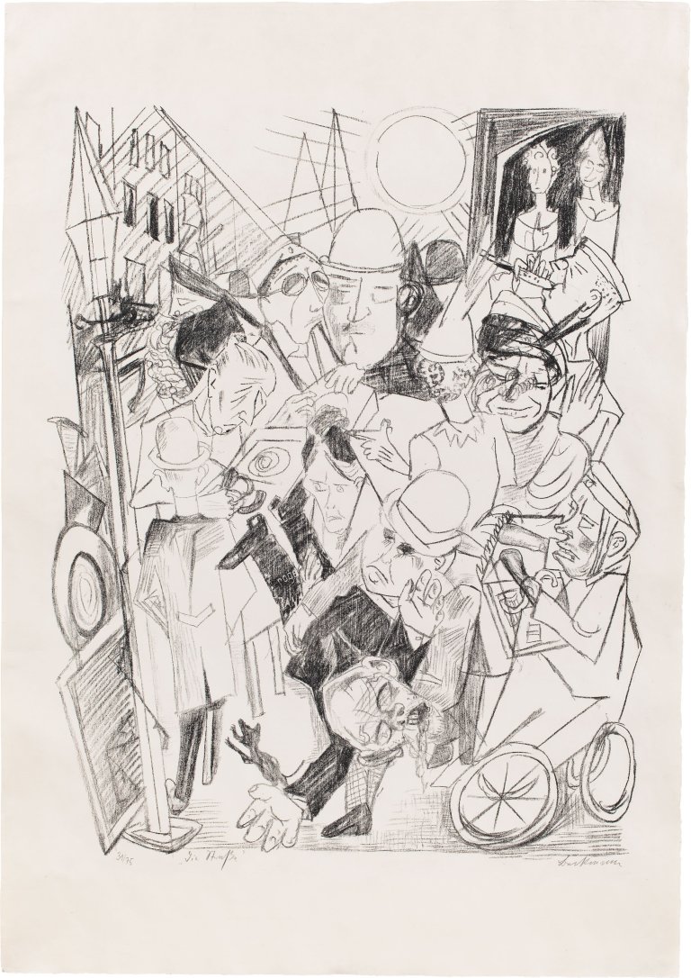 Auf diesem Bild ist das folgende Kunstwerk zu sehen: Max Beckmann. „Die Straße“. 1919.