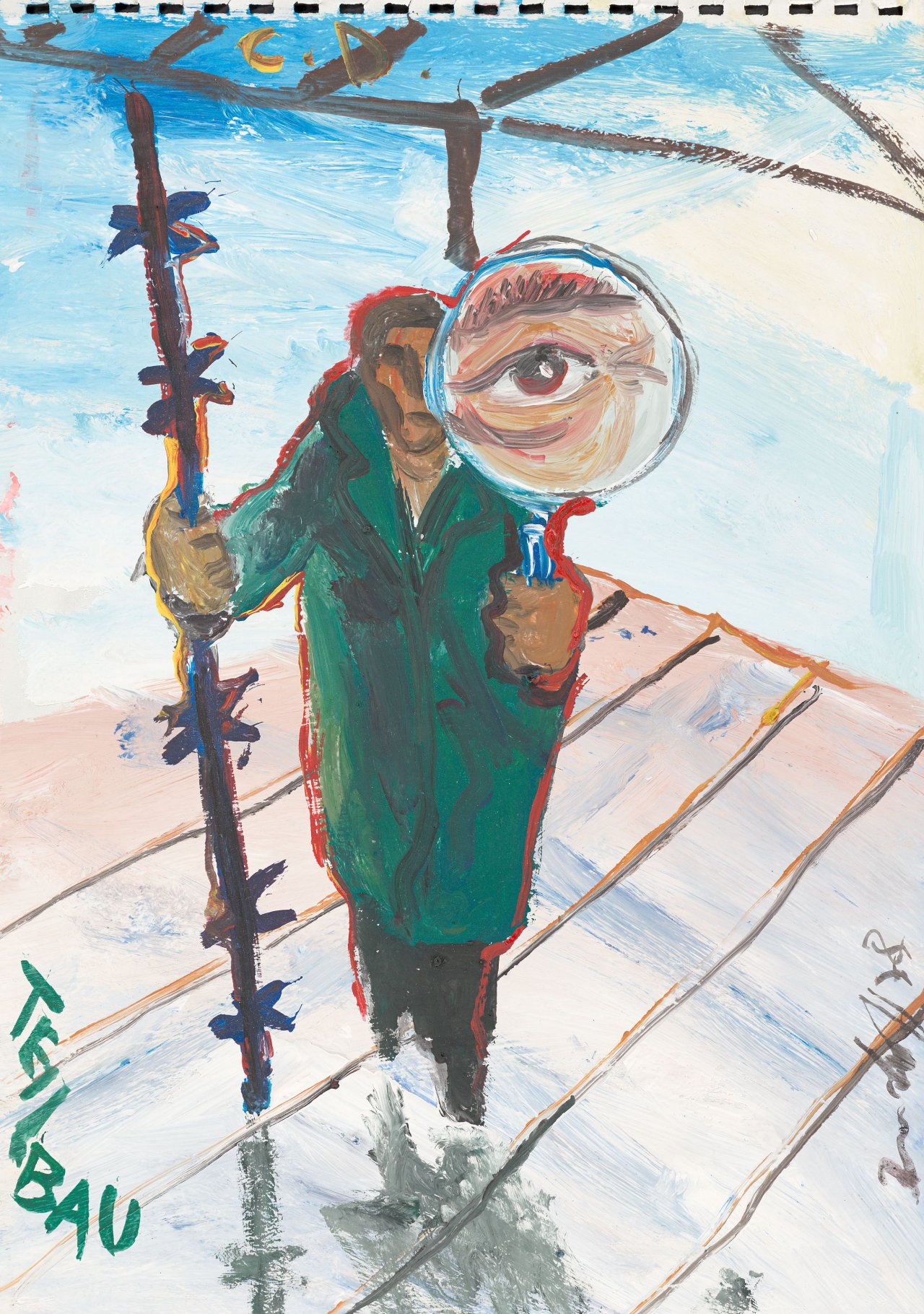This picture shows the following artwork: Jörg Immendorff. ”C.D. Teilbau”. 1978.