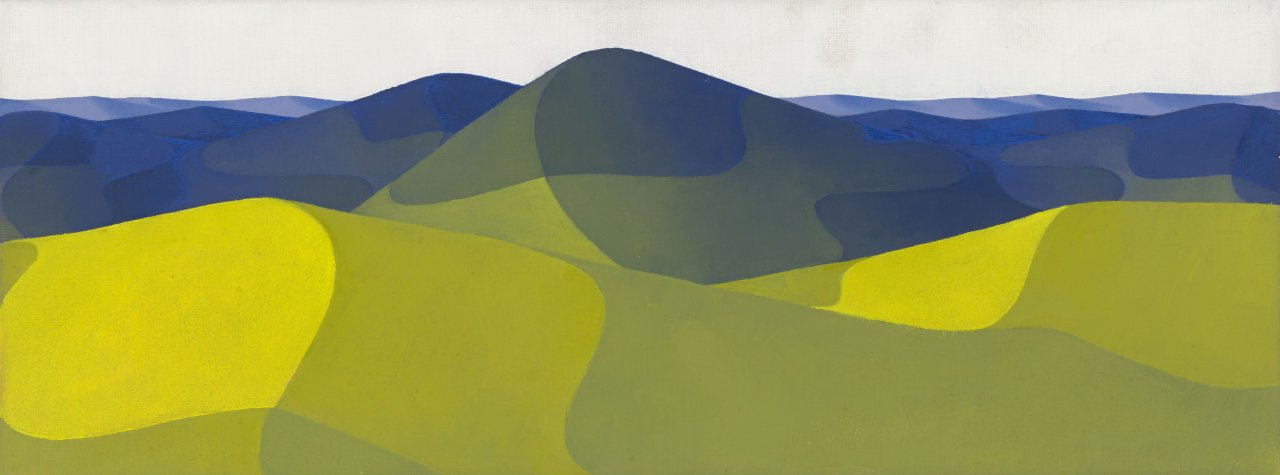Auf diesem Bild ist das folgende Kunstwerk zu sehen: Albrecht Schnider. „Landschaft“. 1998.