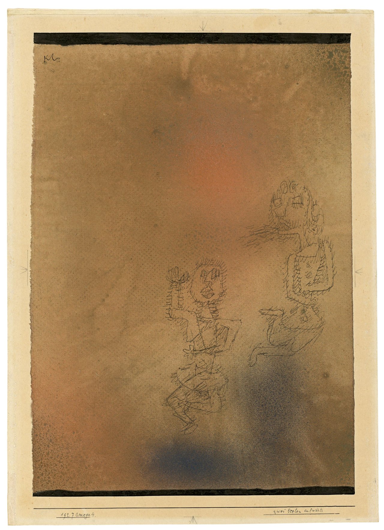 This picture shows the following artwork: Paul Klee. „Zwei Seelen aufwärts“. 1927.