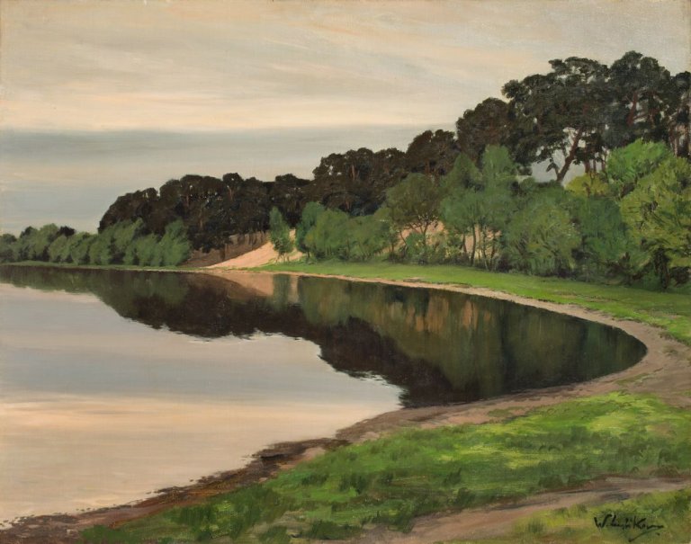 Auf diesem Bild ist das folgende Kunstwerk zu sehen: Walter Leistikow. Märkischer See.