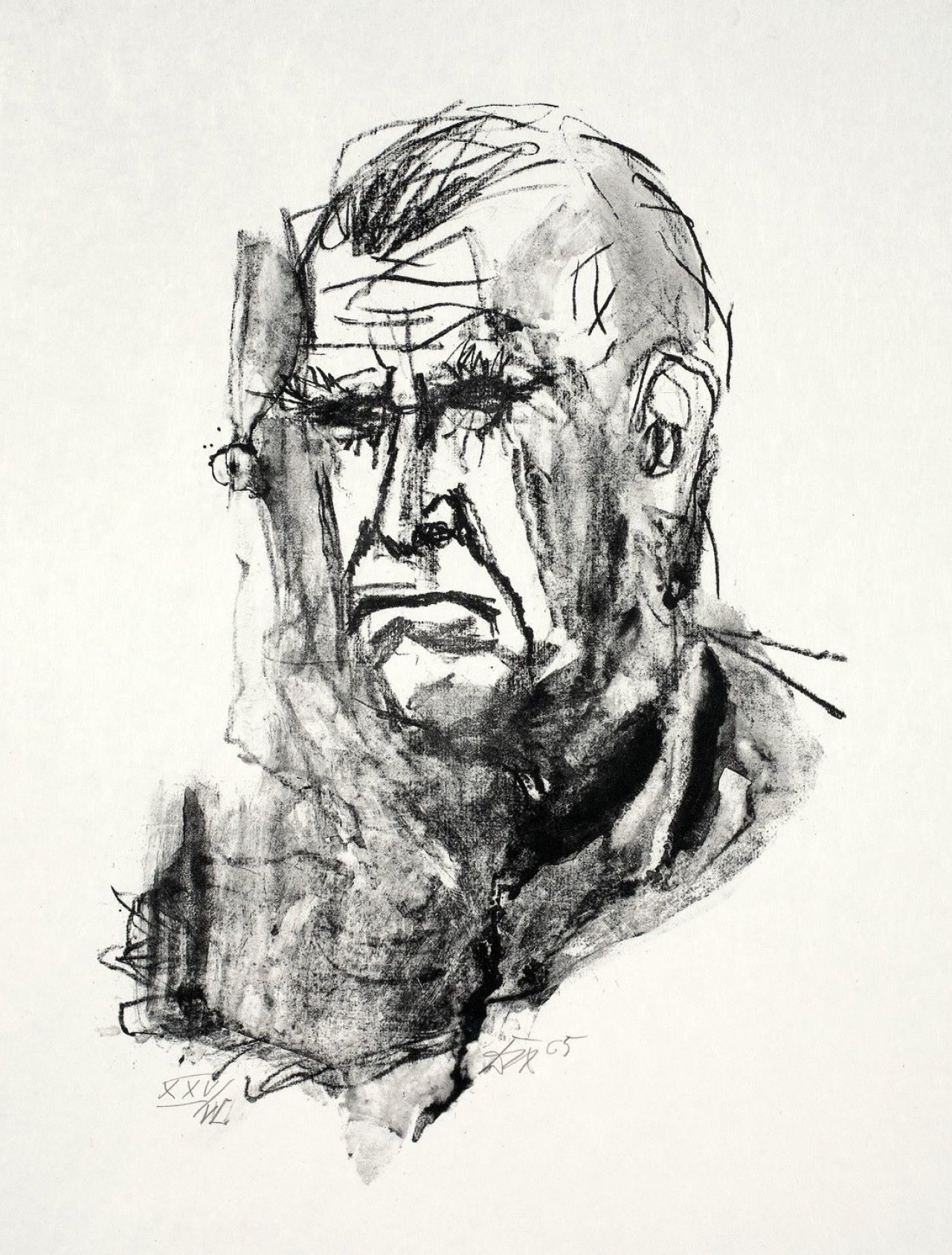 Auf diesem Bild ist das folgende Kunstwerk zu sehen: Otto Dix. „Großes Selbstbildnis“. 1965.