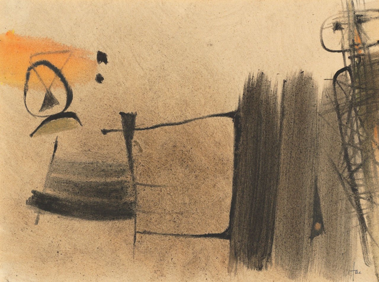 Auf diesem Bild ist das folgende Kunstwerk zu sehen: Hans Jaenisch. „Der Schatz hinter dem Zaun“. 1959.