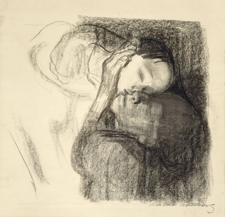 Auf diesem Bild ist das folgende Kunstwerk zu sehen: Käthe Kollwitz. „Abschied“. 1910.