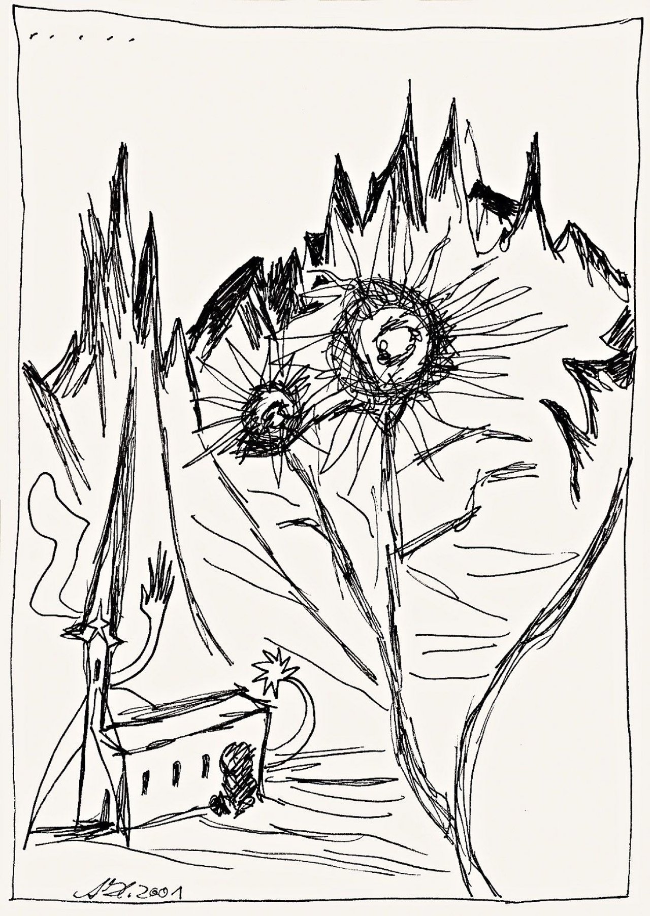 Auf diesem Bild ist das folgende Kunstwerk zu sehen: Andy Hope. Ohne Titel. 2001.