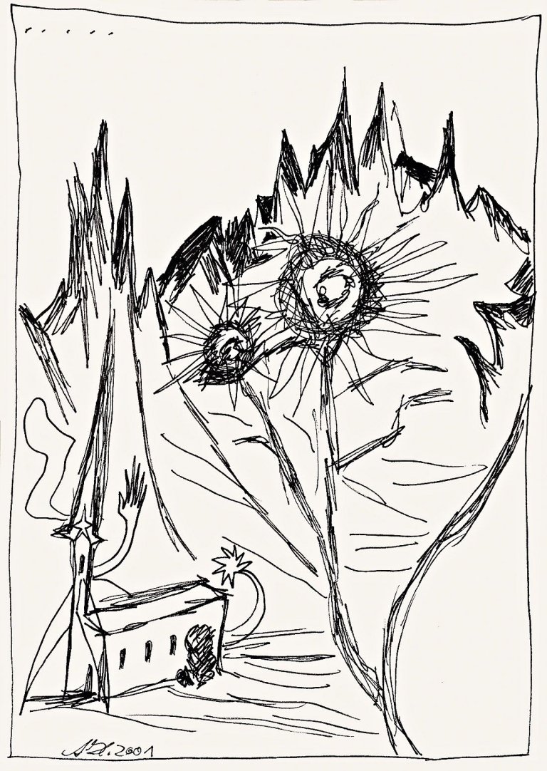 Auf diesem Bild ist das folgende Kunstwerk zu sehen: Andy Hope. Ohne Titel. 2001.