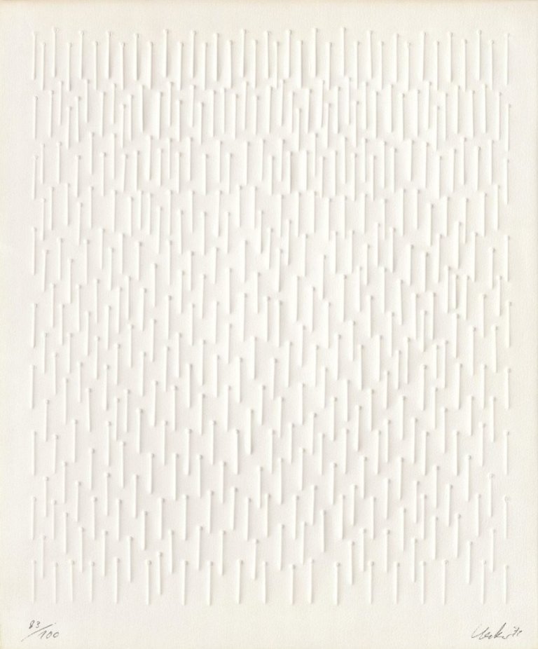 Auf diesem Bild ist das folgende Kunstwerk zu sehen: Günther Uecker. Ohne Titel. 1972.