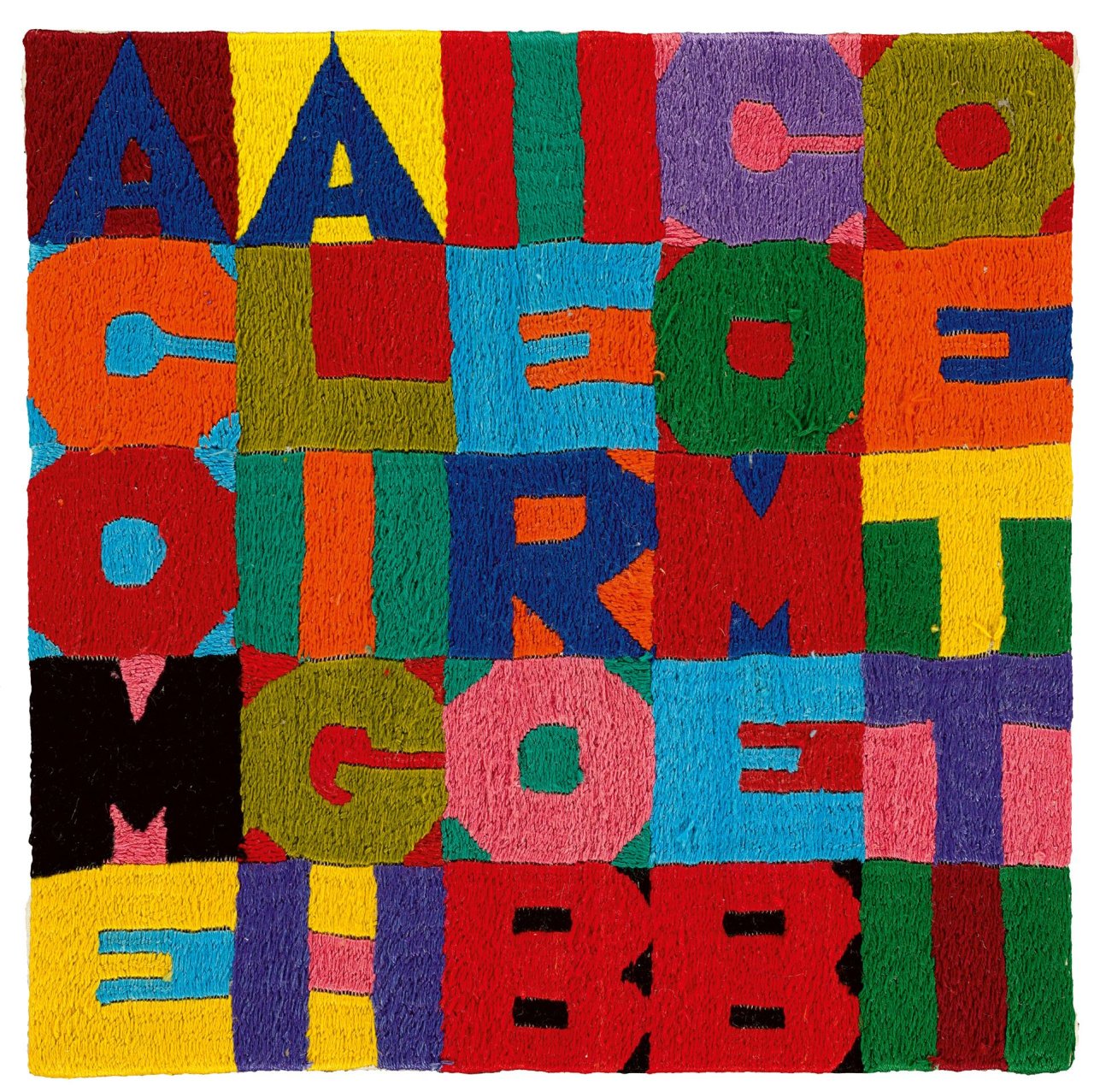 This picture shows the following artwork: Alighiero Boetti. „A come Alighiero B come Boetti“. Approx. 1988.