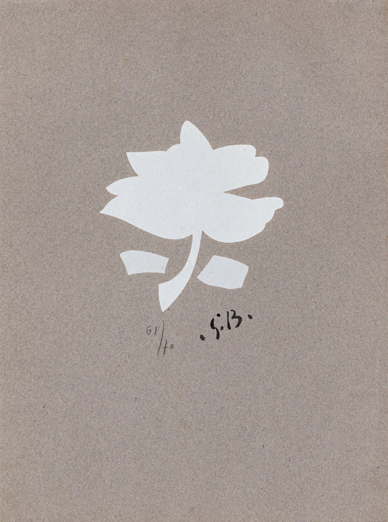 Auf diesem Bild ist das folgende Kunstwerk zu sehen: Georges Braque. „Feuille“. 1960.
