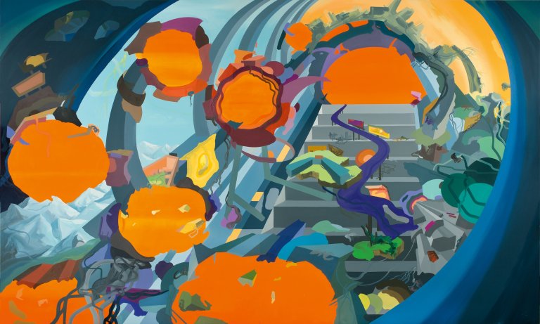 Auf diesem Bild ist das folgende Kunstwerk zu sehen: Franz Ackermann. „Clear Day“. 2003.