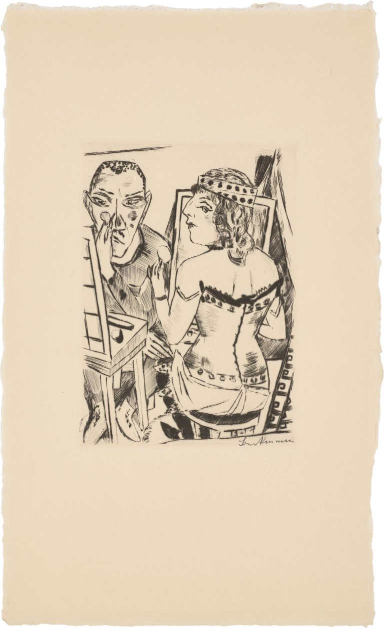 Auf diesem Bild ist das folgende Kunstwerk zu sehen: Max Beckmann. „Garderobe“. 1921.